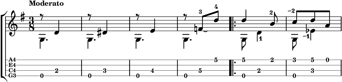 First bars of Aurora vieja