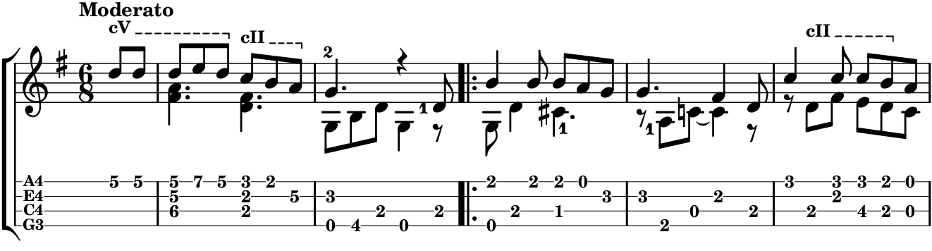 First bars of Ball de Benás