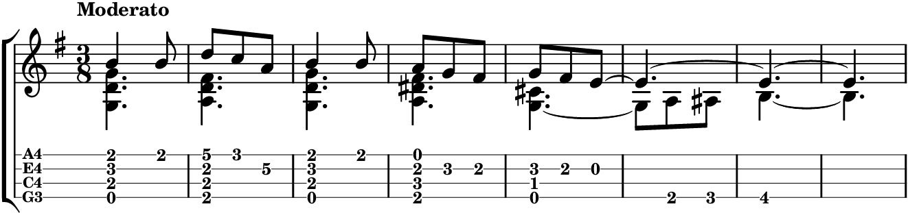 First bars of No me tires del manto